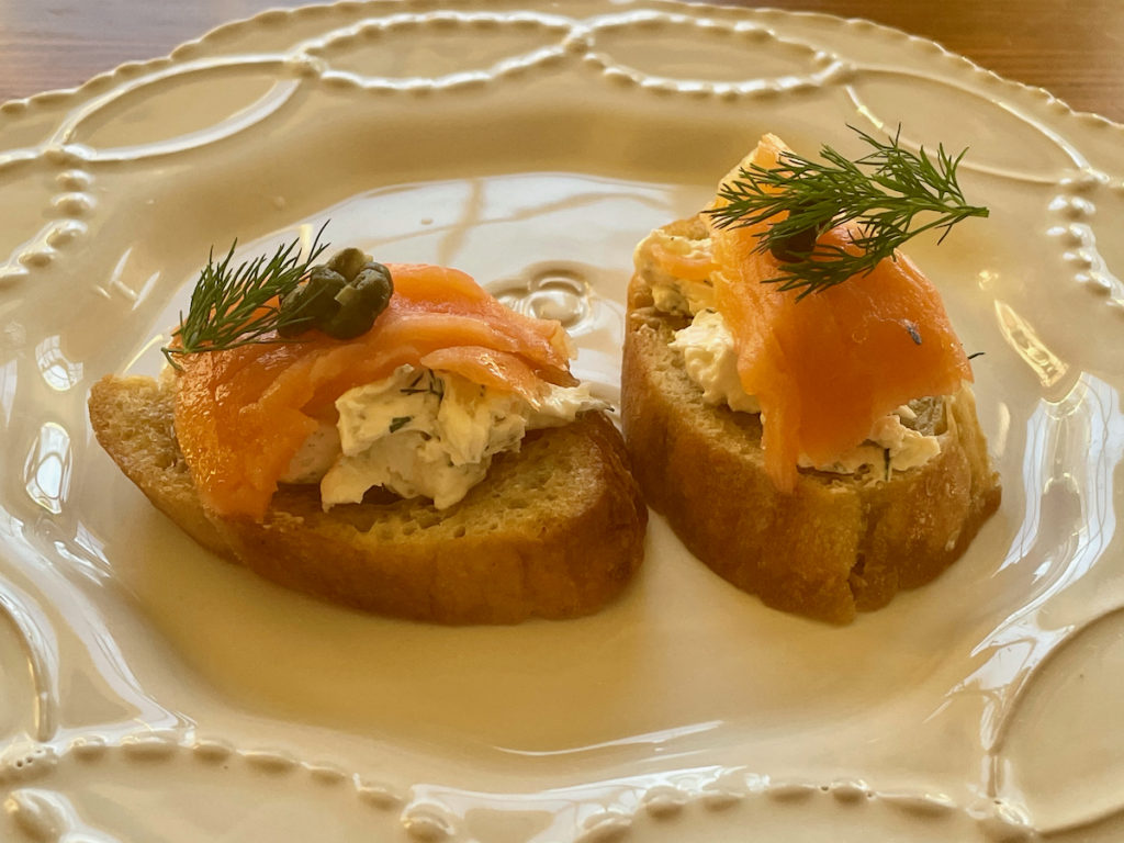 Smoked Salmon With Horseradish Cream Cheese Crostini Impromptu Friday